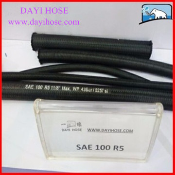 Impregnated textile braid wire braid textile covered hose SAE 100 R5