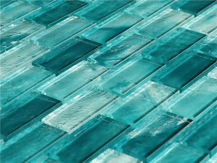 Blue Crystal Glass Mosaic Tiles for Swimming Pool Backsplash