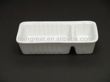 White Ceramic Divided Plate