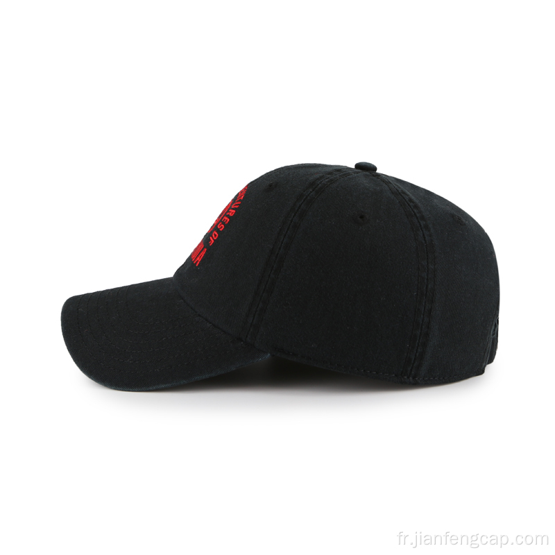 casquette de baseball lavée avec logo brodé personnalisé