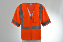 Surveyor Construction Solid Orange Two Tones Safety Vest