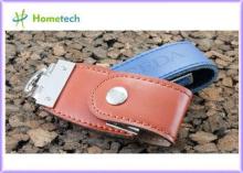 USB 2.0 Leather Memory Sticks USB Flash Drive U Disk 4GB /