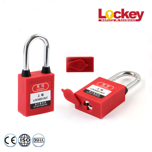 38mm Steel Shackle Length Danger Lockout Tagout padlock