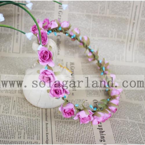 Imitatie Rose Flower Garland bruiloft bloemen hoofdband