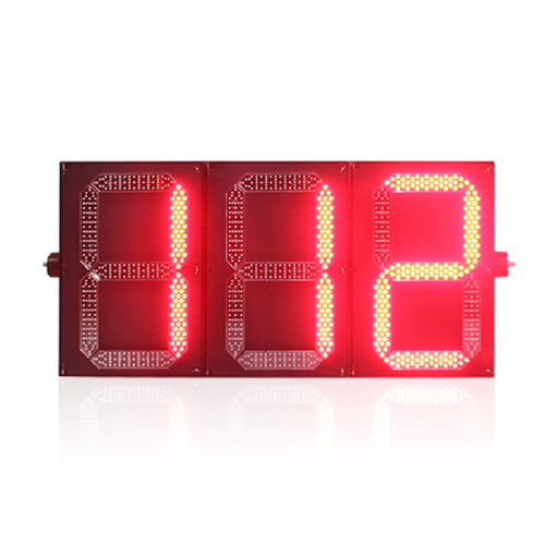three digit road junction traffic light countdown timer