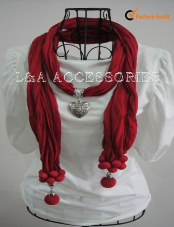 new fashion style PD summer scarf with jewellery