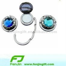 Metal foldable bag hanger with mirror