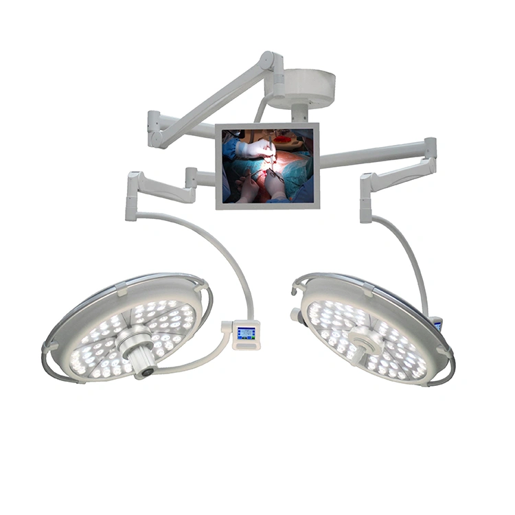 Double Dome Surgery Ceiling Mounted Shadowless Operation LED Lamp