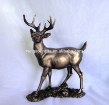 Polyresin bronze figure deer decoration