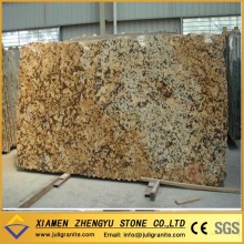 High quality crystal yellow granite slab