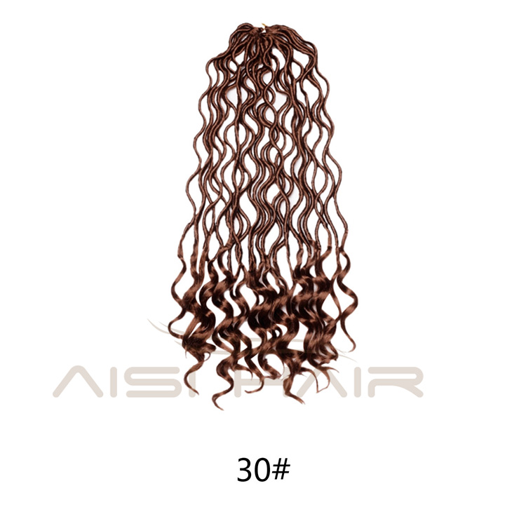 Aisi Hair Crochet Hair Extensions Faux Locs Curly Crochet Braiding Hair Synthetic Ombre Braids for African Americans