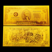 Us $2 Gold Dollar Bills Pure Engrave Gold Banknote With Double Logo