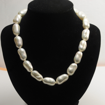 White Baroque Pearl Necklace