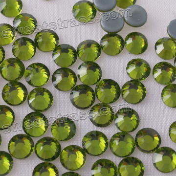 MC flatback Crystal Hot fix Loose Rhinestone Natural Olivine/ Peridot/Emerald Green