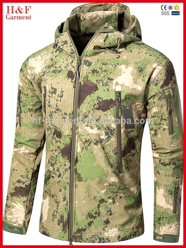 High quality design you own mens camo softshell jacket