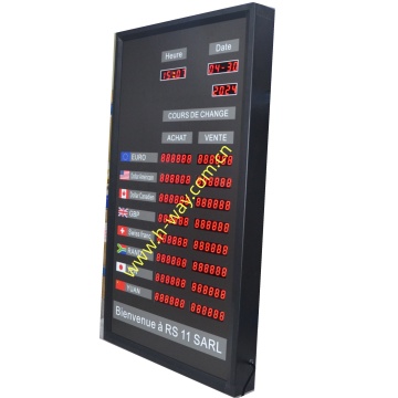 Customizable Indoor Digital Exchange Rate Display Sign for Banks