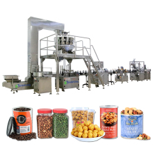 Automatic Granule Peanut Nuts Packing Production Line for Customizable Popcorn Snack and Coffee Bean Packaging Machines