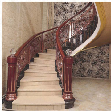 Interior Luxury Aluminum and Copper Stair Handrails