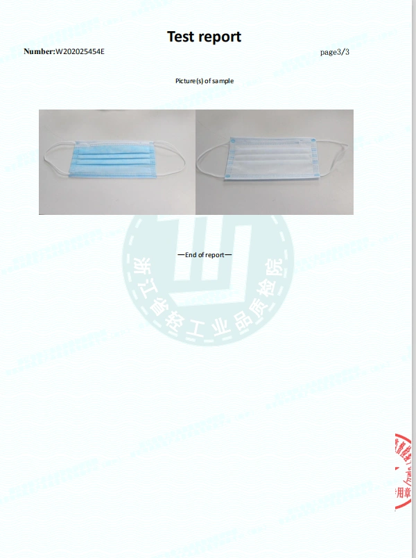 PPE Face Mask of 3 Ply Disposable