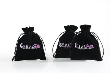 Cheaper velvet bag with two color printing