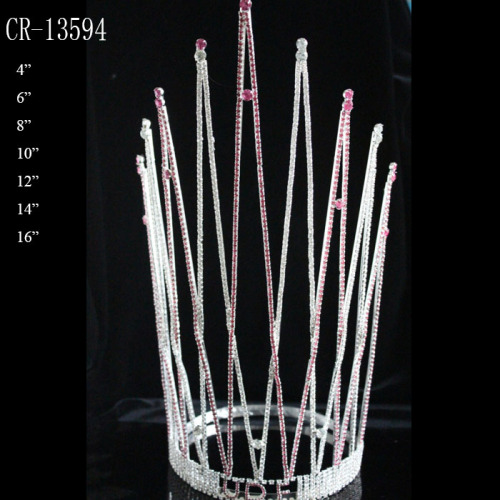 New Arrival Fashion Rhinestone Pageant Crowns Cheap