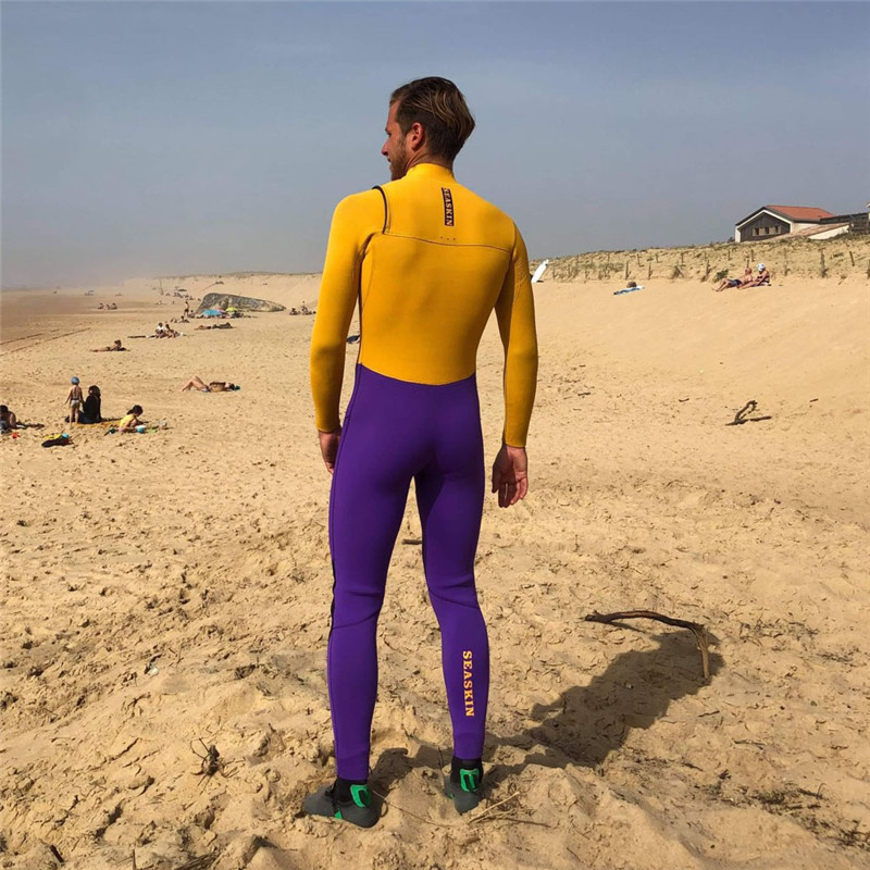 Seaskin 2MM Neoprene แขนสั้น Surfing Fullsuit