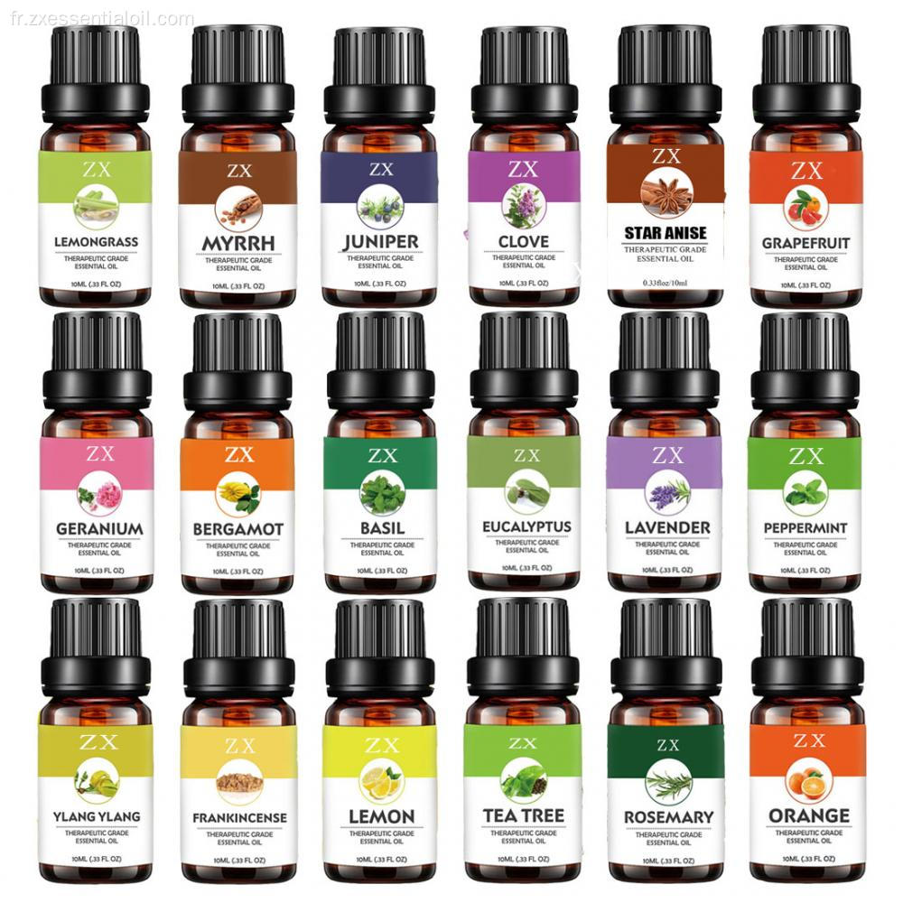 Huile essentielle de qualité thérapeutique fixée 18pcs x10ml