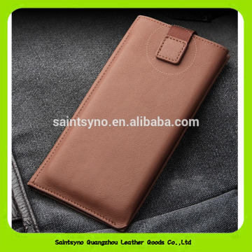 16200 Grid leather case for cheap mobile phone case