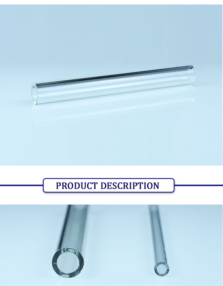 Heat resistant clear borosilicate glass tubing for sale