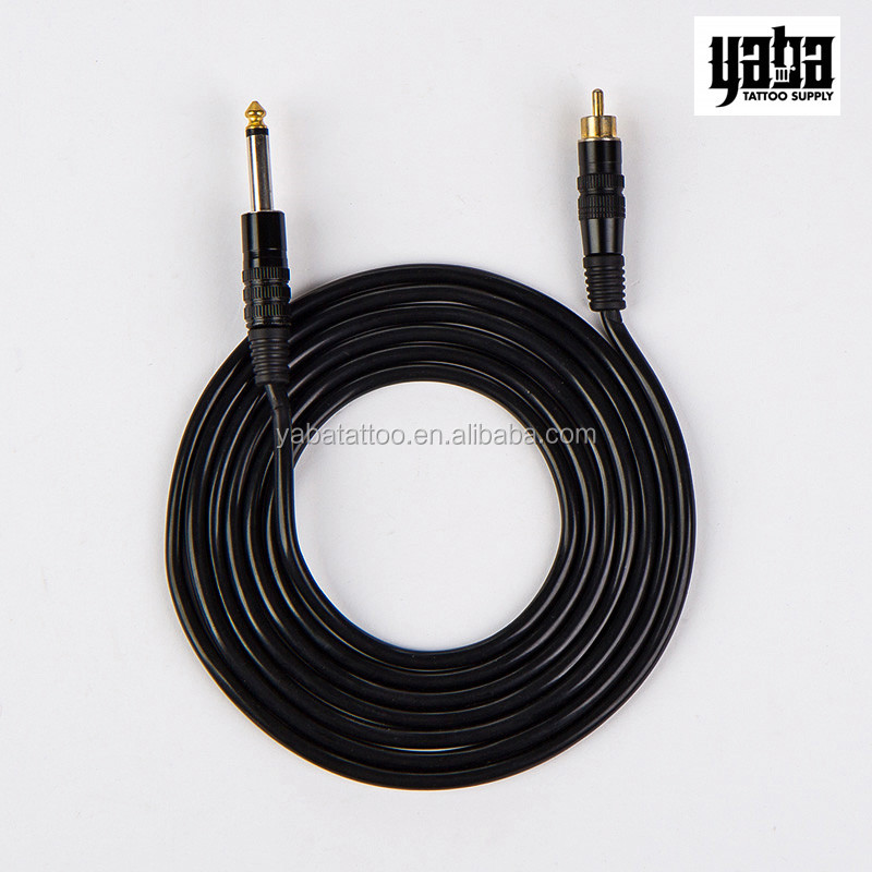 YABA Heavy Duty Straight RCA Clip Cord Tattoo Rotary Machine Connection Cable