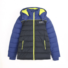 Contrast color block warm winter boys jacket