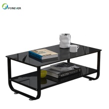 Modern Minimalist Steel Wood Coffee Table