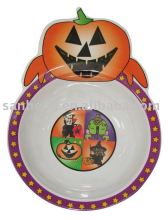 Round melamine Halloween ware