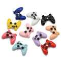 100 pièces 21 * 28mm Flatback résine Gamepad Cabochons Simulation jeu contrôleur charmes pour porte-clés faisant accessoire