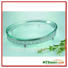 Oval-shaped Glass Plate