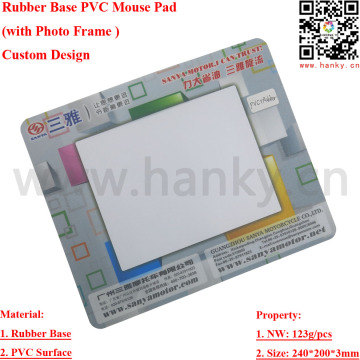 Rubber Photo Frame Mouse Pad PVC Photo Frame Mouse Pad Rubber PVC Mouse Pad Photo Frame Custom Deisgn Photoframe