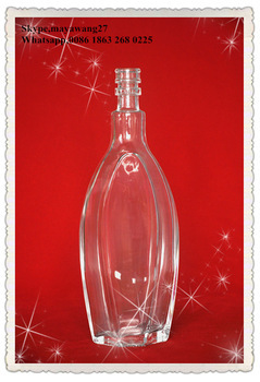 clear french square glass bottle wholesale