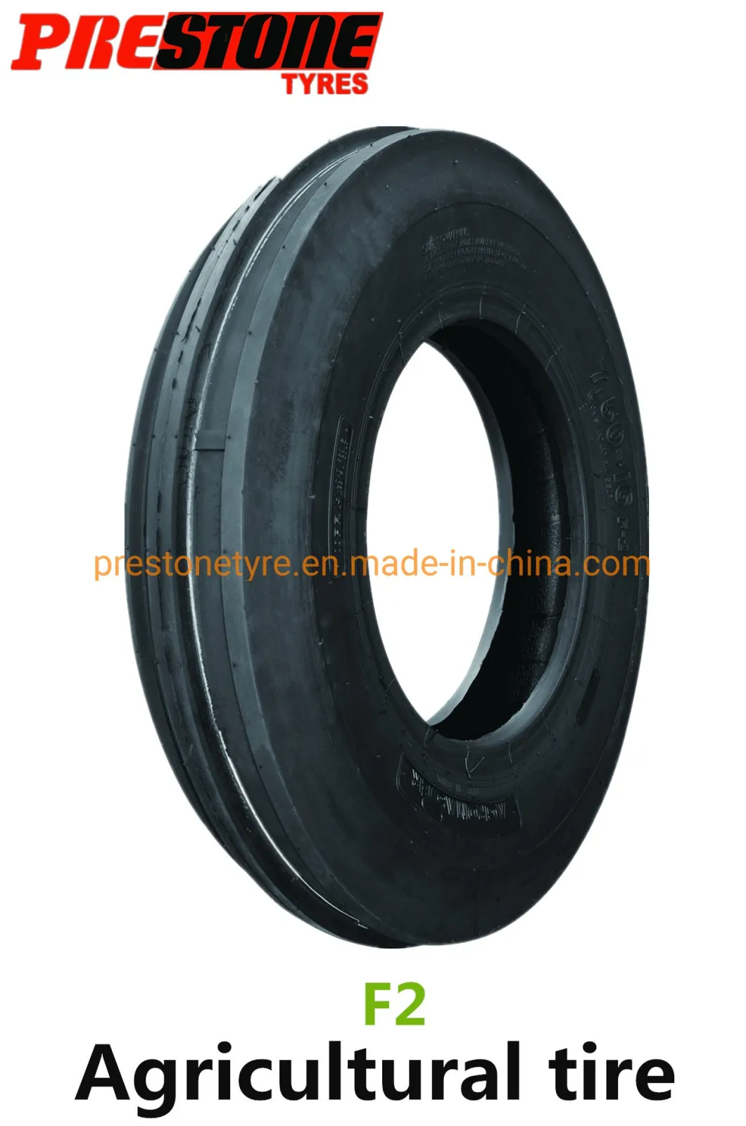 F2 5.00-15 6pr Prestone China High Quality Agriculture Farm Guide Tire