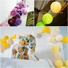 Holiday cotton ball string light / indoor decoration cotton ball string light / cotton ball lantern LED string light