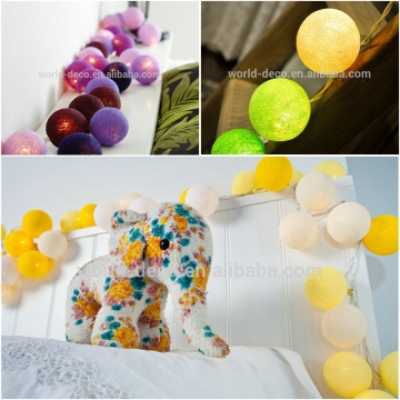 Holiday cotton ball string light / indoor decoration cotton ball string light / cotton ball lantern LED string light