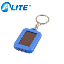 Promotional PVC LED Solar Key chain Light Rechargeable Mini Torch