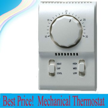 mechanical thermostat for heating and cooling