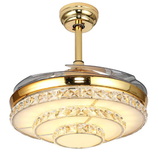 Crystal Ceiling Fan With Light