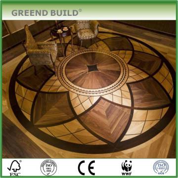 Engineered Hardwood Floor Elegant medallion wood floor