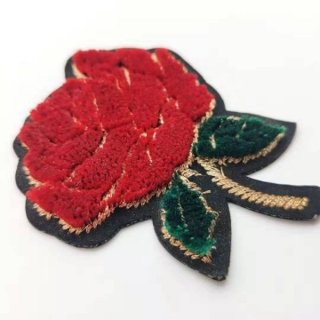 Personalisierte benutzerdefinierte Blumenrose Stickerei Patch