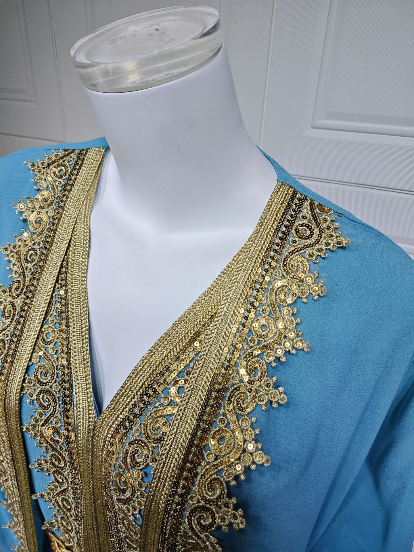 لباس عید جلابیه عبای AB465 (8) Eid Jalabiya Abaya Dress AB465 (8)