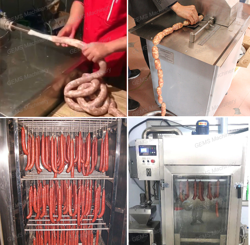 sausage processing line