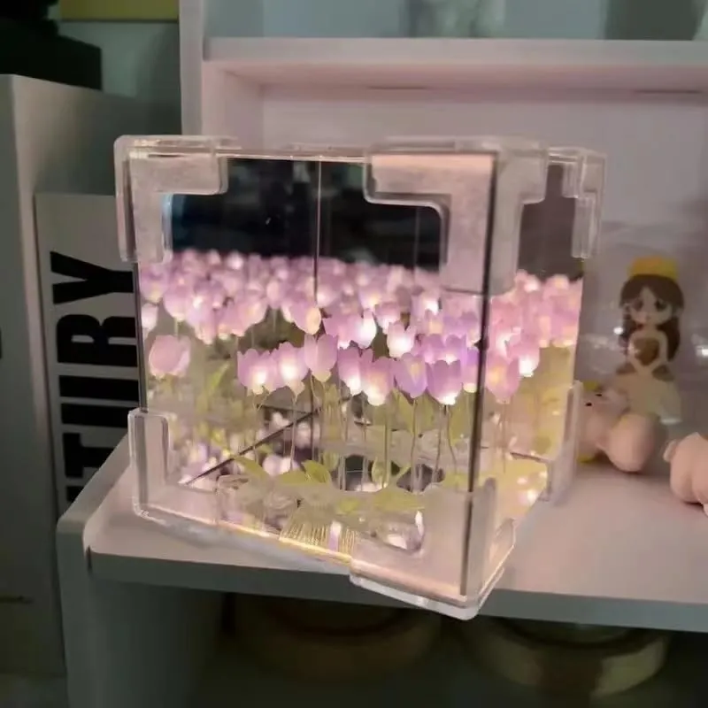 Creative DIY Tulip Night Light for Bedroom Decor Lamp