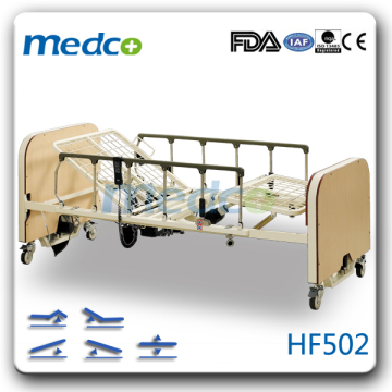 HF502 foldable electric hospital bed with motors