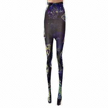 Ladies' Colorful Leggings, Custom Printed, OEM Orders Welcomed